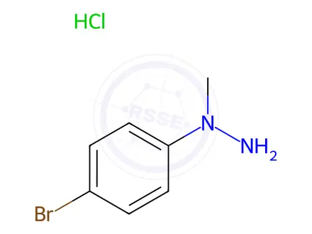 Chemical structure of Hydrazine, 1-(4-bromophenyl)-1-methyl-, monohydrochloride