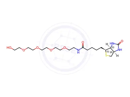Chemical structure of Biotin-PEG5-OH
