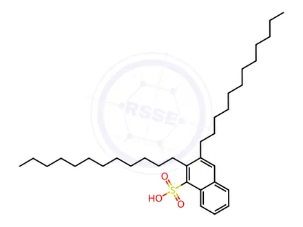 Chemical structure of didodecylnaphthalenesulphonic acid