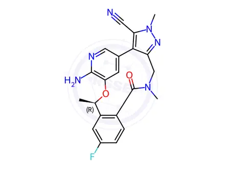 Chemical structure of Lorlatinib Acetate