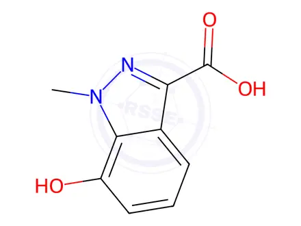 Chemical structure of 7-Hydroxy-1-methyl-1H-indazole-3-carboxylic Acid