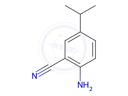 Chemical structure of 2-Amino-5-(1-methylethyl)benzonitrile