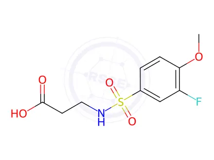 Chemical structure of 3-((3-Fluoro-4-methoxyphenyl)sulfonamido)propanoic acid