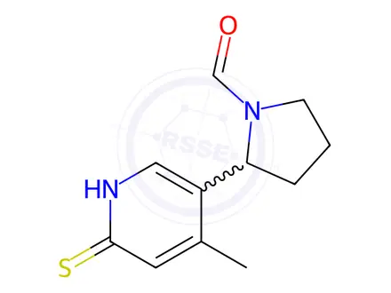 Chemical structure of 2-(4-Methyl-6-thioxo-1,6-dihydropyridin-3-yl)pyrrolidine-1-carbaldehyde