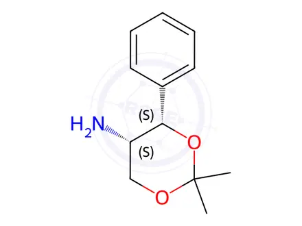 Chemical structure of (4S,5S)-2,2-Dimethyl-4-phenyl-1,3-dioxan-5-amine
