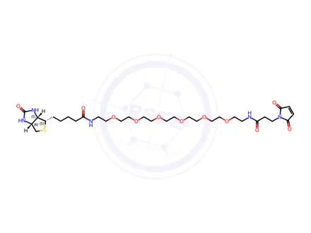Chemical structure of Biotin-PEG6-Mal