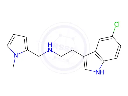 Chemical structure of 2-(5-Chloro-1h-indol-3-yl)-N-((1-methyl-1h-pyrrol-2-yl)methyl)ethan-1-amine