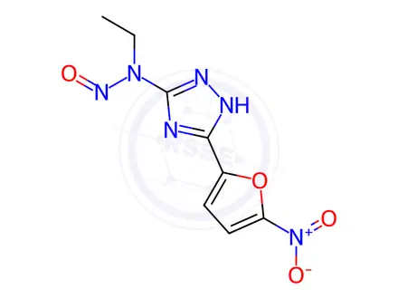 Chemical structure of 5-(N-Ethyl-N-nitrosoamino)-3-(5-nitro-2-furyl)-1H-1,2,4-triazole