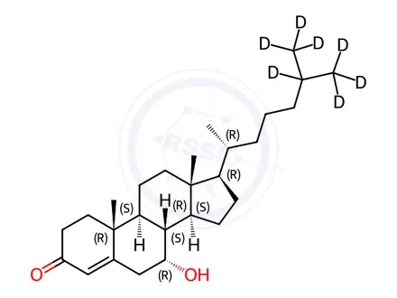 Chemical structure of 7α-hydroxycholestenone-d7