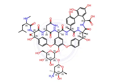 Chemical structure of Vancomycin Didechloro Impurity