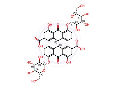 Chemical structure of Sennoside A