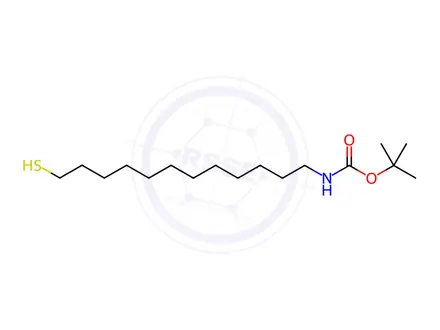 Chemical structure of 1,1-Dimethylethyl Ester-N-(12-Mercaptododecyl)-carbamic Acid