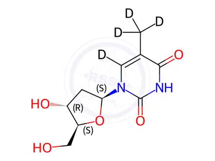 Chemical structure of Telbivudine-d4