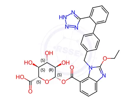Chemical structure of Candesartan Acyl-Glucuronide