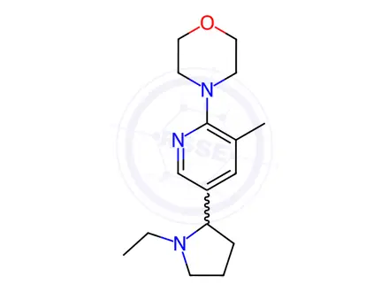 Chemical structure of 4-(5-(1-Ethylpyrrolidin-2-yl)-3-methylpyridin-2-yl)morpholine