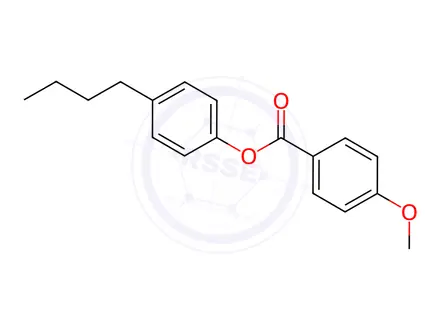 Chemical structure of 4-Methoxybenzoic acid 4-butylphenyl ester