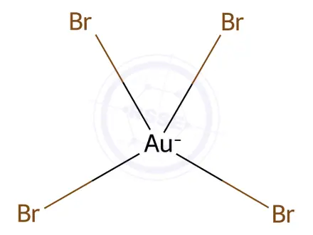 Chemical structure of Sodium tetrabromoaurate(III) hydrate