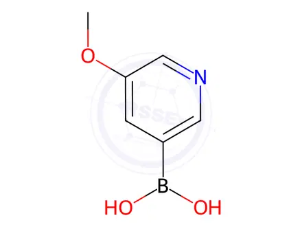 Chemical structure of 5-Methoxypyridine-3-boronic Acid