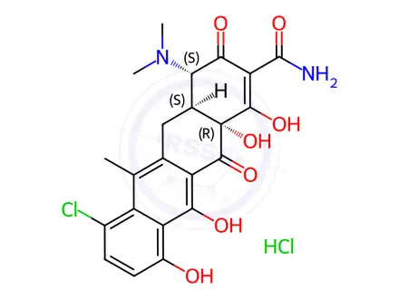 Chemical structure of Anhydro Chlortetracycline Hydrochloride