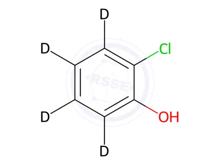 Chemical structure of 2-Chlorophenol-[D4]