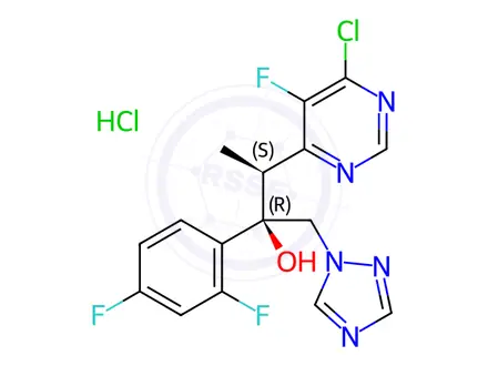 Chemical structure of Voriconazole Impurity 9 Hydrochloride