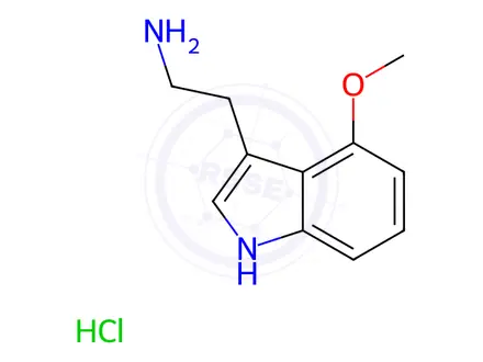 Chemical structure of 2-(4-Methoxy-1H-indol-3-yl)ethan-1-amine Hydrochloride