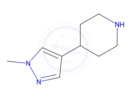 Chemical structure of 4-(1-methyl-1h-pyrazol-4-yl)piperidine dihydrochloride