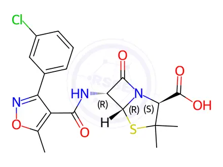 Chemical structure of Oxacillin Impurity G