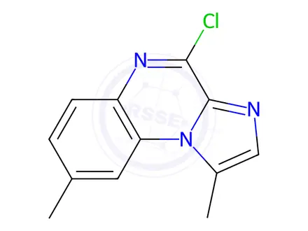 Chemical structure of 4-Chloro-1,8-dimethyl-imidazo[1,2-a]quinoxaline
