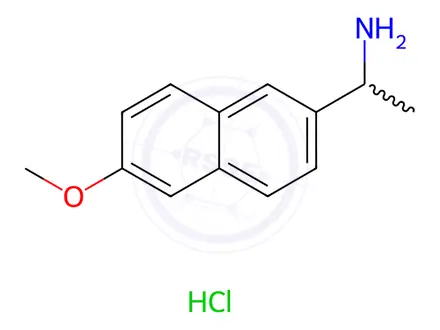 Chemical structure of 1-(6-Methoxynaphthalen-2-yl)ethan-1-amine Hydrochloride