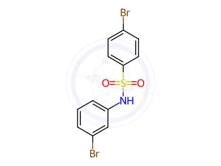Chemical structure of 4-Bromo-N-(3-bromophenyl)benzenesulfonamide