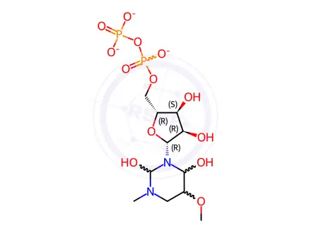 Chemical structure of 5-OMe-UDP trisodiuM salt