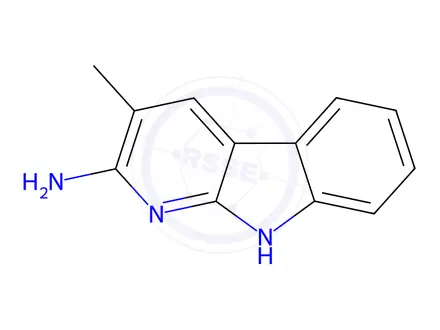 Chemical structure of 3-Methyl-9H-pyrido[2,3-b]indol-2-amine