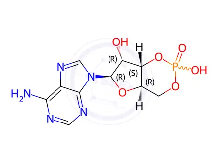 Chemical structure of meglumine cyclic adenylate