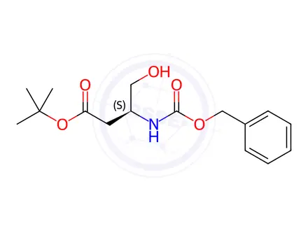 Chemical structure of Butanoic acid, 4-hydroxy-3-[[(phenylMethoxy)carbonyl]aMino]-,1,1-diMethylethyl ester, (3S)-