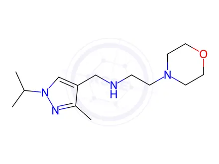Chemical structure of (1-isopropyl-3-methyl-1H-pyrazol-4-yl)methyl](2-morpholin-4-ylethyl)amine