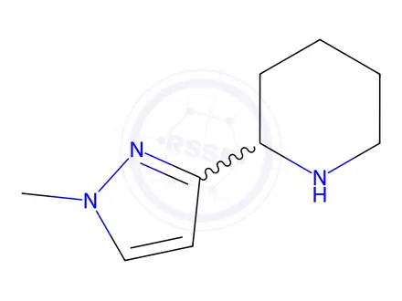 Chemical structure of 2-(1-methylpyrazol-3-yl)piperidine:dihydrochloride