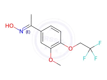 Chemical structure of n-{1-[3-methoxy-4-(2,2,2-trifluoroethoxy)phenyl]ethylidene}hydroxylamine