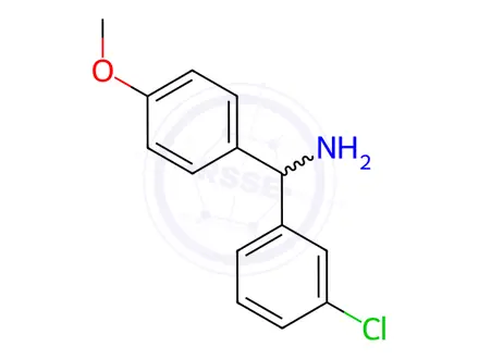 Chemical structure of 3-chloro-α-(4-methoxyphenyl)-Benzenemethanamine
