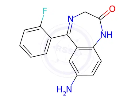 Chemical structure of Flunitrazepam Impurity 1 (Flunitrazepam EP Impurity A)