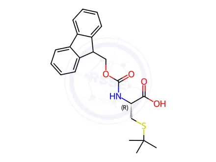 Chemical structure of Fmoc-Cys(tBu)-OH