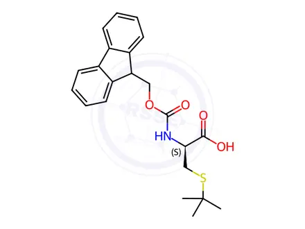 Chemical structure of Fmoc-D-Cys(tBu)-OH