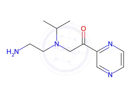 Chemical structure of 2-((2-Aminoethyl)(isopropyl)amino)-1-(pyrazin-2-yl)ethanone