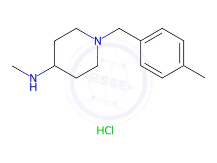 Chemical structure of Methyl-[1-(4-Methyl-benzyl)-piperidin-4-yl]-aMine hydrochloride