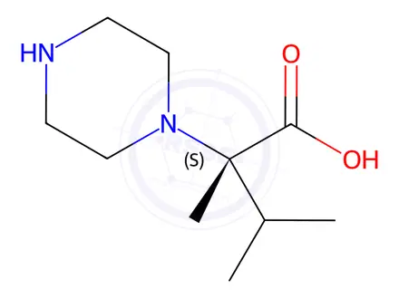 Chemical structure of (2S)-2,3-Dimethyl-2-piperazin-1-ylbutanoic aciddihydrochloride