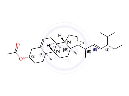 Chemical structure of Stigmasterol Impurity 1 (Stigmasterol 3-Acetate)