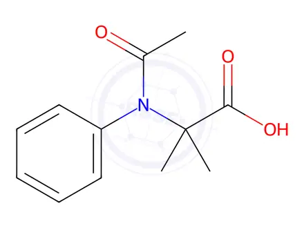Chemical structure of Alanine, N-acetyl-2-methyl-N-phenyl-