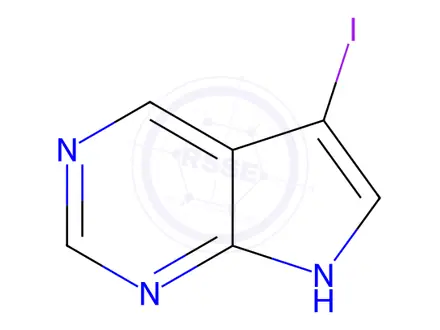 Chemical structure of 5-Iodo-7H-pyrrolo[2,3-d]pyrimidine