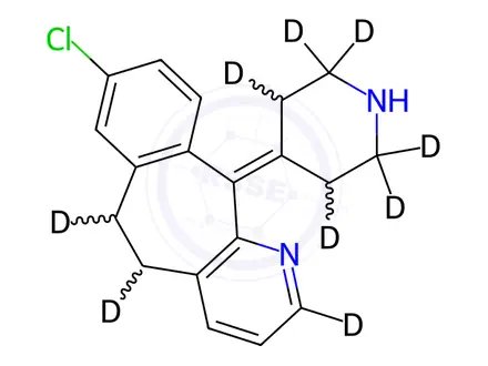 Chemical structure of Desloratadine-d7 (major)