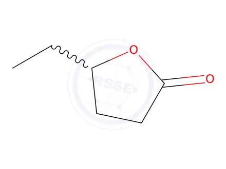 Chemical structure of γ-HEXALACTONE